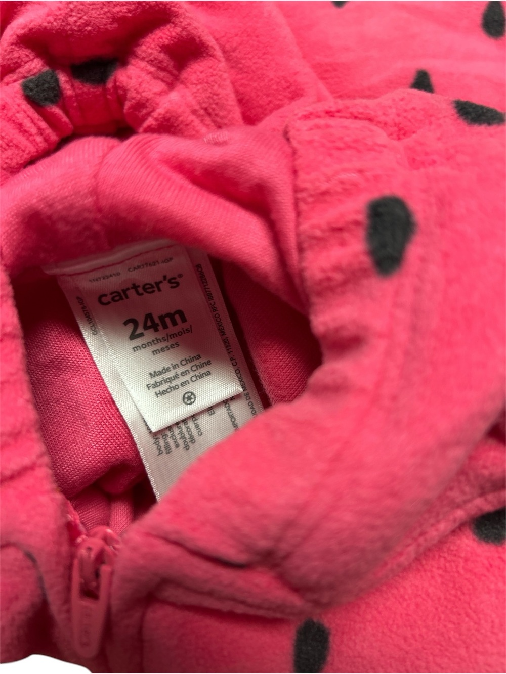 Carter's Bright Pink strawberry Hooded Halloween Costume - Picture 3 of 3